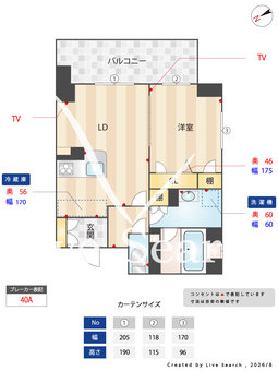 プロムナード南堀江 1201 【大阪府ドーム前千代崎駅】 の間取り図