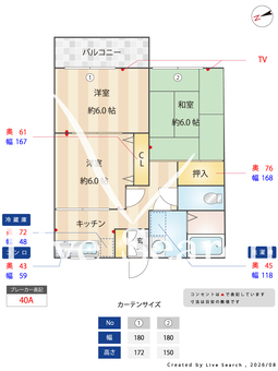 ジュネスナカタ2号 205 【神奈川県北茅ケ崎駅】 の間取り図