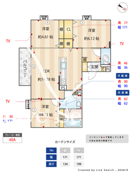 チェリーヒルズUENO 203 【大阪府豊中駅】 の間取り図