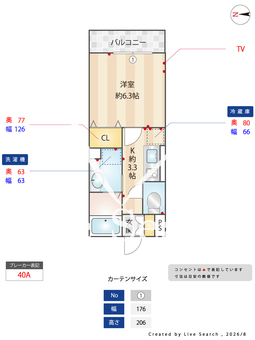 パークサイドメゾン新梅田 302 【大阪府大阪メトロ御堂筋線　中津駅　徒歩10分】 の間取り図