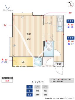 片町ツインハイツA 201 【東京都曙橋駅】 の間取り図