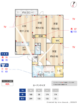 テラス・オルキデ宝来 205 【奈良県尼ヶ辻駅】 の間取り図