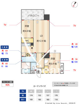 One Paseo 1104 【福岡県福岡市営地下鉄渡辺通駅】 の間取り図