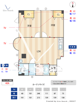 ノースレジェンド王子 402 【東京都王子駅】 の間取り図