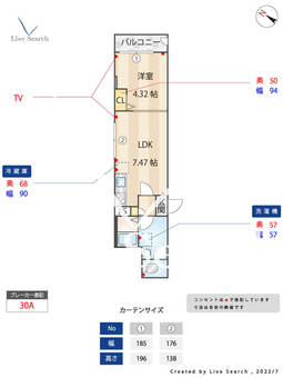 エルファーロ中目黒 202 【東京都祐天寺駅】 の間取り図