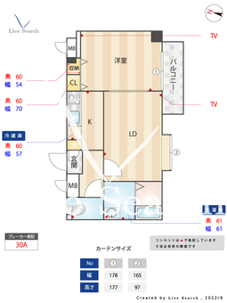 ルガーノ警固 902 【福岡県薬院大通駅】 の間取り図