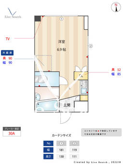 シティパレス南天神part1 401 【福岡県天神南駅】 の間取り図