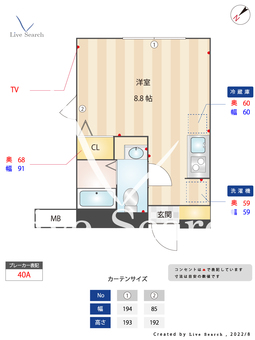 ディームス大井町フォレスト 507 【東京都大井町駅】 の間取り図