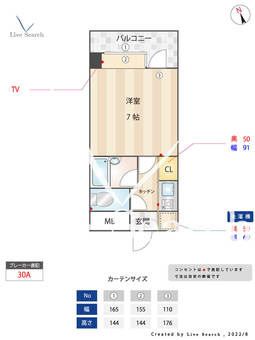 ピュアドーム天神アネックス 603 【福岡県天神駅】 の間取り図