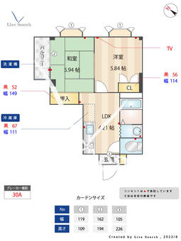 スプリーム高宮 302 【福岡県高宮駅】 の間取り図