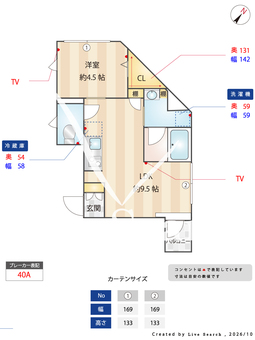 アイメックス北参道 302 【東京都北参道】 の間取り図