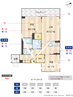 ソレイユルヴァン 305 【神奈川県生田】 の間取り図