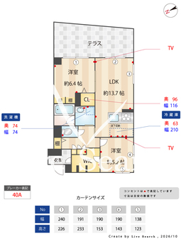 ソレイユルヴァン 103 【神奈川県生田】 の間取り図