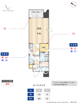 エクセレンシア天神 601 【福岡県薬院駅】 の間取り図