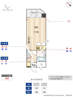 ビブロス 608 【福岡県姪浜駅】 の間取り図