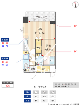 コンフォリア江坂広芝町 405 【大阪府江坂】 の間取り図