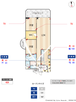 パークハイツ桜坂 609 【福岡県桜坂駅】 の間取り図