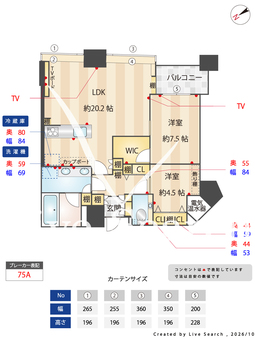 パークコート赤坂ザタワー 3506 【東京都赤坂駅】 の間取り図