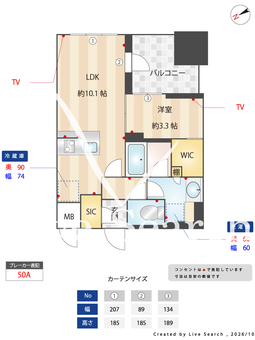 S-RESIDENCE千種belvia TOWER 504 【愛知県今池駅】 の間取り図