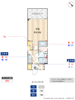 S-RESIDENCE上新庄beat 1107 【大阪府上新庄駅】 の間取り図