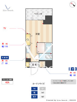 バウスクロス相模大野 1303 【神奈川県相模大野駅】 の間取り図