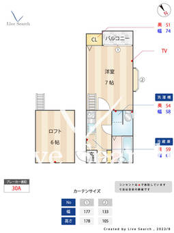 ピュア高宮弐番館 201 【福岡県高宮駅】 の間取り図