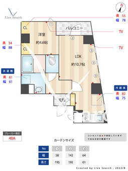 LEO六拾壱番館 501 【千葉県船橋駅 】 の間取り図