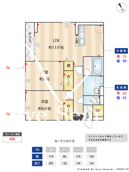D Paina 子母口Ⅱ 205 【神奈川県武蔵新城駅】 の間取り図