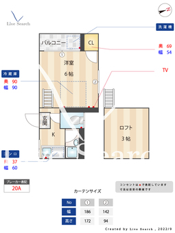プライマリー城野 203 【福岡県城野駅】 の間取り図