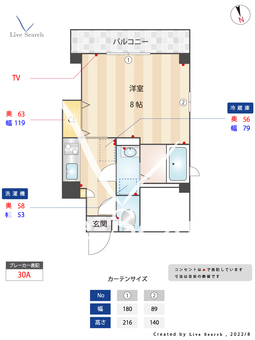 プラムツリー 202 【東京都京急蒲田駅】 の間取り図