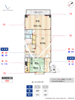 マンションイチガヤダイ 301 【東京都曙橋駅】 の間取り図