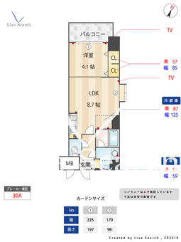 ブランシュ警固 1002 【福岡県薬院大通駅】 の間取り図