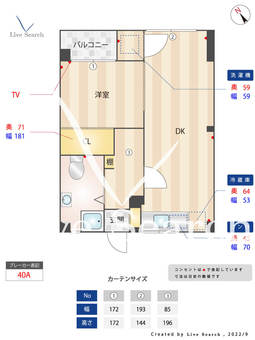 パークサイドコーポ 702 【福岡県博多駅】 の間取り図