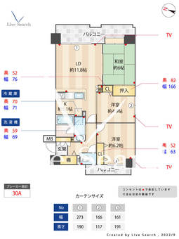 サントーア薬院 1102 【福岡県薬院大通駅】 の間取り図