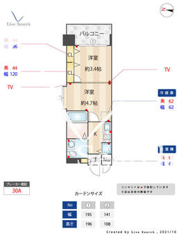 F・PARC西新 905 【福岡県西新駅】 の間取り図