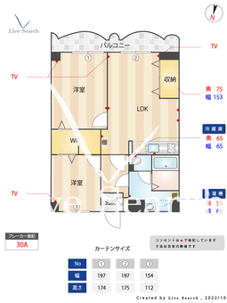 まいづる中央ビル 307 【福岡県赤坂駅】 の間取り図