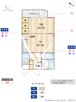 ティーズガーデン千駄ヶ谷 205 【東京都北参道駅】 の間取り図