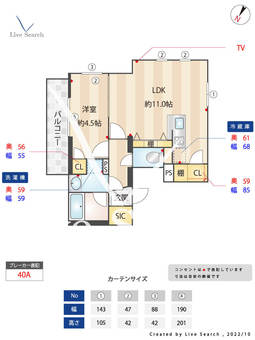 コンポジット代々木 401 【東京都代々木駅】 の間取り図
