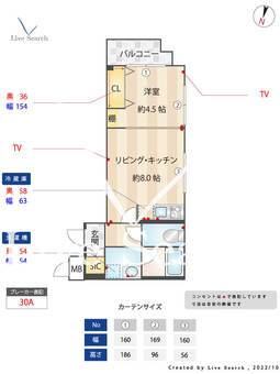 トレコート北千住(旧：estageo kitasenju) 303 【東京都北千住駅】 の間取り図