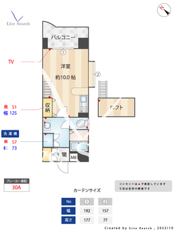 パークコート箱崎EAST 505 【福岡県箱崎駅】 の間取り図