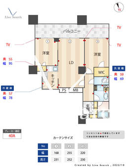 ザ・タワー・グランディア 809 【東京都池袋駅】 の間取り図