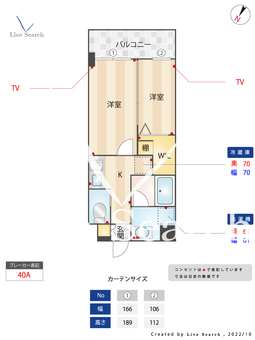 アトリオフラッツ大楠 306 【福岡県高宮駅】 の間取り図