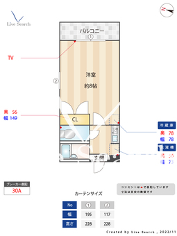 周船寺南アパート 209 【福岡県周船寺駅】 の間取り図