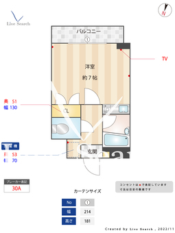 フォーチュンパレス新室見 302 【福岡県姪浜駅】 の間取り図