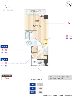 ドルチェ東京・八重洲通り 702 【東京都八丁堀駅】 の間取り図