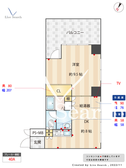 セントヒルズ代々木 403 【東京都代々木駅】 の間取り図