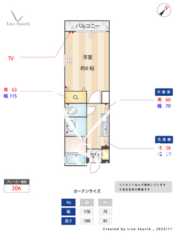 Glanz西新宿 301 【東京都初台駅】 の間取り図