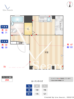 コーポラスエム 305 【福岡県祇園駅】 の間取り図