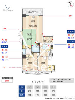 パロスけやき西 305 【福岡県六本松駅】 の間取り図