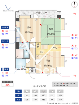 メゾンリヴィエール 703 【福岡県金山駅】 の間取り図